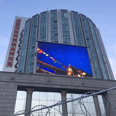 Bom preço P10 Display LED fixo Publicidade a cores com gabinete de 960x960mm e taxa de atualização de 3840hz On-line