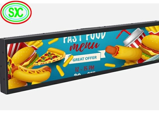 Tela LED COB P1.875 para prateleira, 900x60mm, 800cd/m² para varejo