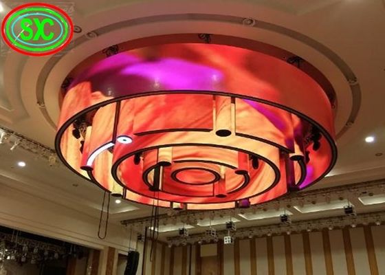 Bom preço P6 conduziu a exposição de diodo emissor de luz interna de piscamento da cor completa da curva, sistema de 27777 Dots Per Square Meter Novar on-line