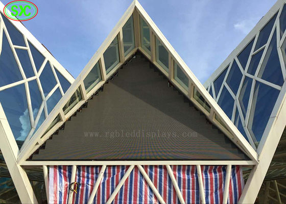 Bom preço Forma exterior impermeável do triângulo da exposição de diodo emissor de luz da cor P5 completa para o shopping on-line
