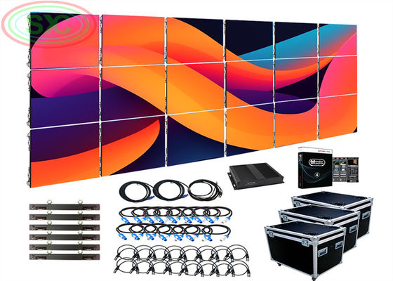 Excelente tela LED de aluguel interior P3.91 parede de fundo para recepção comercial