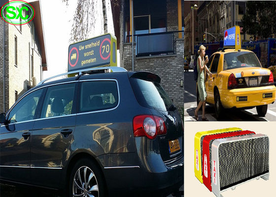 a tela de exposição IP65 do sinal do diodo emissor de luz do carro de 3G WIFI, refresca altamente o sinal movente P5 12V do diodo emissor de luz