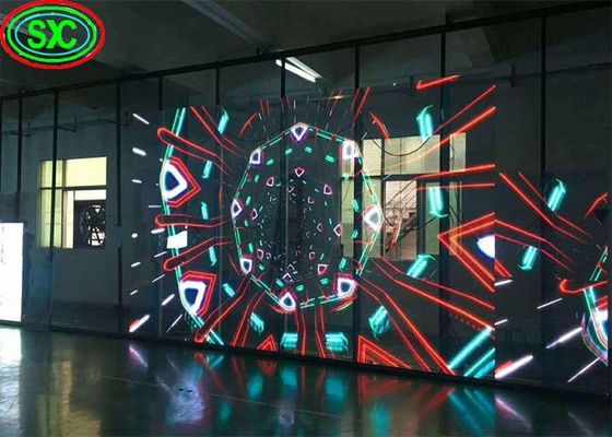 Bom preço Ecrã de aluguer transparente Ultra-fina HD 64x32 4,81mm LED on-line