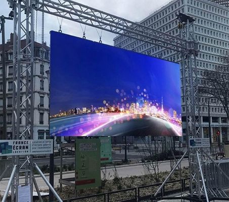 Bom preço Full Color Outdoor Alto Brilho Grande Ecrã LED P5 640*640mm Publicidade fixa LED Billboard on-line