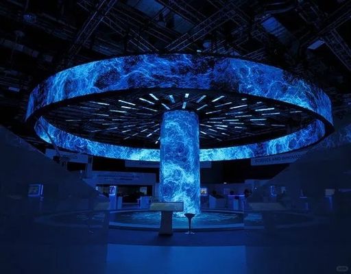 Bom preço Tamanho personalizado Grupo de filme macio Publicidade LED flexível tela de cores completas 4mm Pixel Cabinet de aço curvo on-line