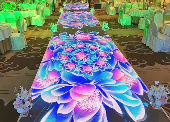 Bom preço Aluguel de palco de vídeo P5 ao ar livre, luzes do chão de dança de casamento HD 64 * 32 Resolução on-line