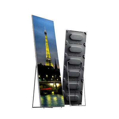 Bom preço Armário de alumínio LED Poster Display 680x2000mm Tamanho da tela P1.86mm Pitch para o seu plano de marketing on-line