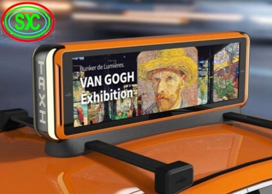 Bom preço IP65 P4 Taxi Roof Full Color Car LED Logo Outdoor Publicity Screen Fácil de Instalar on-line