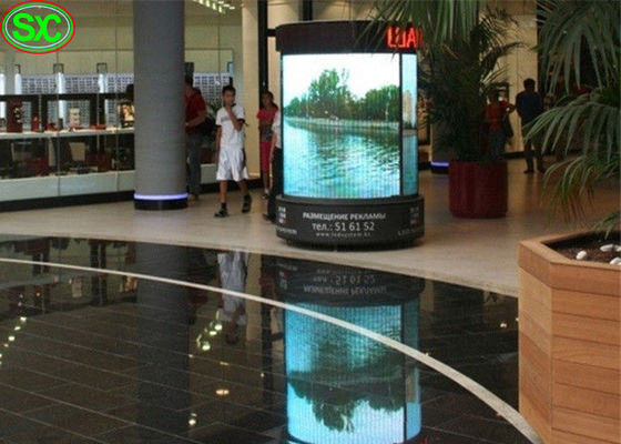 Bom preço Diodo emissor de luz de anúncio redondo interno macio ScreensCylindrical da cor P4 completa para eventos vivos on-line
