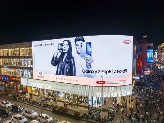 Ecrãs LED de aluguel de cores exteriores em shoppings com garantia de três anos