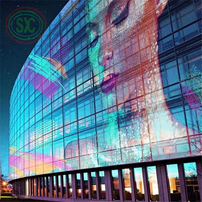 6.2kg Peso do gabinete Ecrã LED transparente para os requisitos do cliente