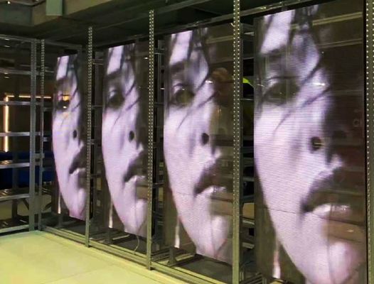 Bom preço 6.2kg Peso do gabinete Ecrã LED transparente IP43 impermeável Projetado para painéis publicitários transparentes claros e duráveis On-line