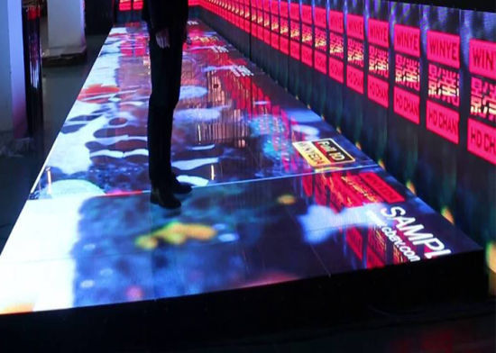 P 3.91 Piso de dança led com rótulo do cliente e consumo de energia de 20 W