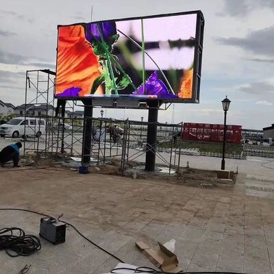 Bom preço Quadro de avisos exterior da propaganda da montagem na parede da tela P4 do diodo emissor de luz com armário de 960x960mm e taxa de atualização 3840hz On-line