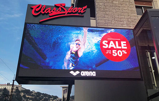 Ecrãs de publicidade LED Full Color Outdoor P4 com taxa de atualização de 3840hz e gabinete de 960x960mm