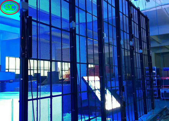 Bom preço Exposição alta de vidro da transparência da tela transparente interna do diodo emissor de luz 1R1G1B para a mostra on-line