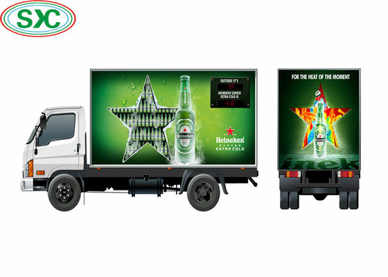 Bom preço 2727 Dimensão da lâmpada P6 Ecrã de visualização LED de camião móvel para publicidade gráfica on-line