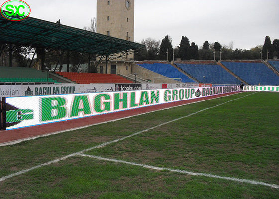 A exposição de diodo emissor de luz do estádio de futebol de P10 RGB, elevação 5000hz refresca a taxa garantia de 5 anos