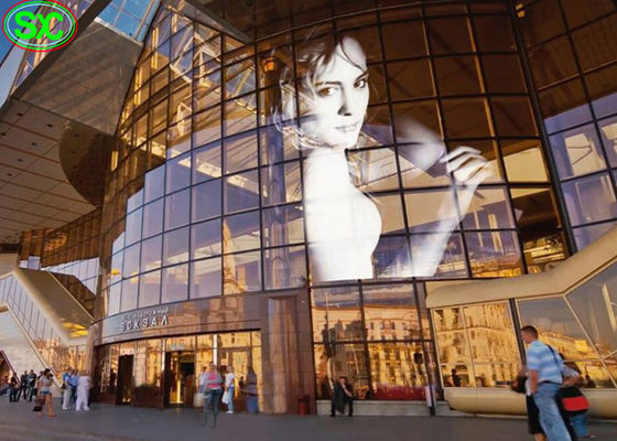 Bom preço A propaganda de vidro exterior conduziu a tela de exposição, cortina conduzida transparente P6.25 on-line