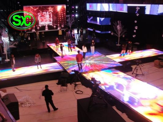 Bom preço Dance Floor interno elegante com passo do pixel de 6.25mm, tela conduzida interativa do salão de baile de 250mm*250mm on-line