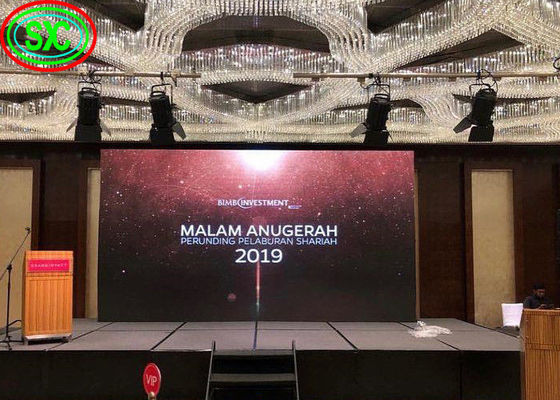 Flexível Escenário em cores completas fundo LED telas P3.91 Parede de vídeo de publicidade interior