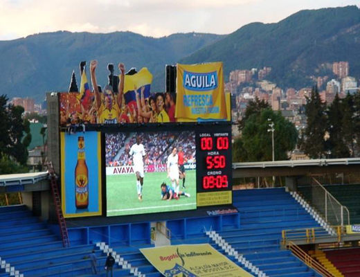 Bom preço Ostente anunciando a placa de exposição exterior 60Hz do diodo emissor de luz do estádio P8 com sistema cronometrando on-line