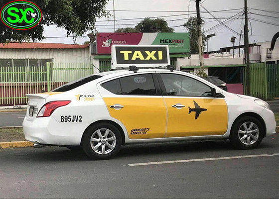 Bom preço Cor completa P5 P6 de sinais de propaganda da exposição do sinal do diodo emissor de luz do carro do telhado do táxi para anunciar on-line