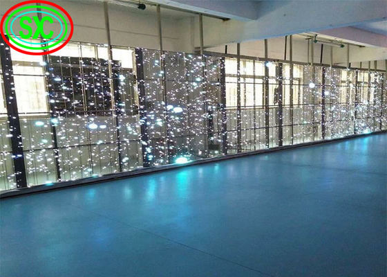 Bom preço Painel de publicidade Epistar Chip Transparente LED Cortina Ecrã transparente LED ecrã transparente vidro LED on-line