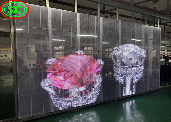 Bom preço Tela transparente alta do diodo emissor de luz dos shopping P3.91 do brilho on-line