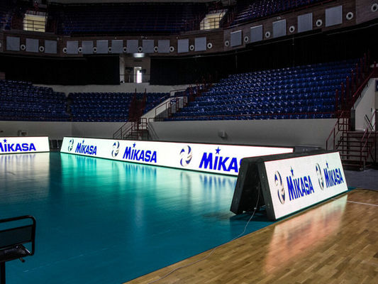Bom preço Quadro de avisos de anúncio conduzido exterior do vídeo da visualização ótica do perímetro 960*960mm do estádio de futebol dos painéis P10 on-line