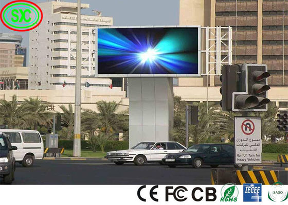 Bom preço O triângulo direito exterior impermeável exterior de cor completa P10 RGB de brilho alto conduziu a parede video do armário de exposição com CB do CE on-line