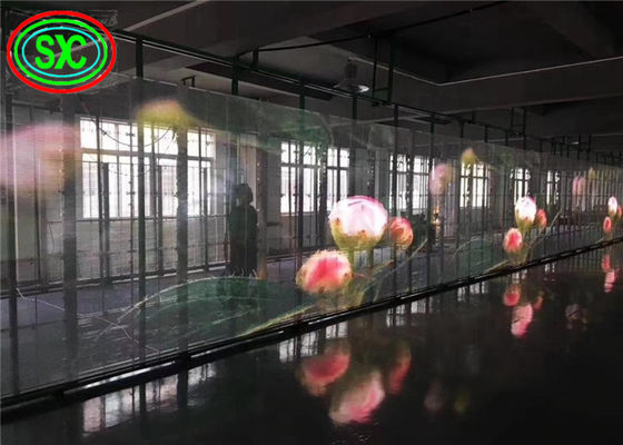 Bom preço Tela visível transparente 5000cd/sqm do diodo emissor de luz do vidro de SMD1921 P7.82 on-line