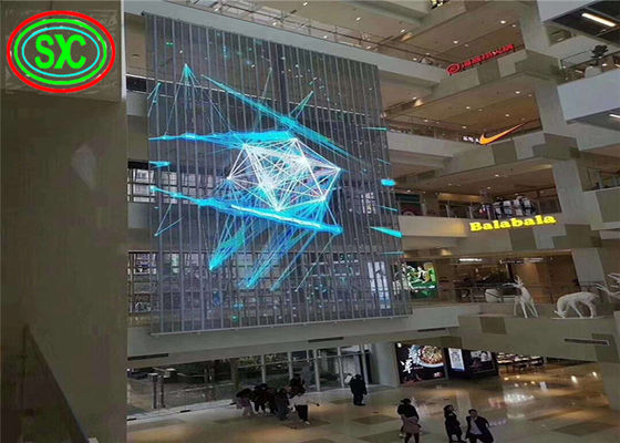 Bom preço cartaz conduzido transparente SMD1921 de 1500cd/sqm P3.91 para a loja on-line
