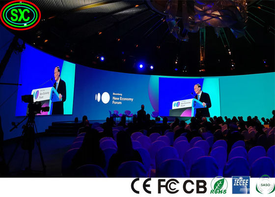 MBI 5124 SMD1010 1300cd/M2 P3.91 Curved Stage Led Display Display LED a cores inteiras