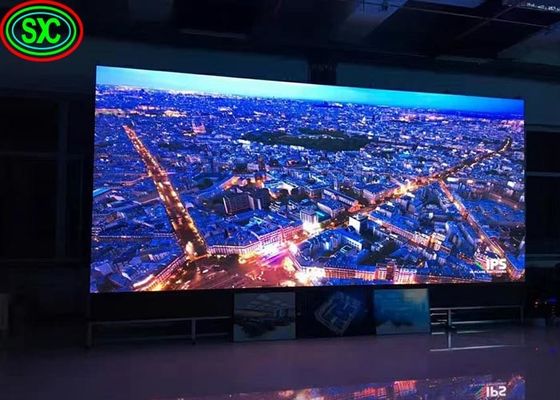 Armários lisos video da janela 500*500mm do diodo emissor de luz do fundo de telas da parede da fase P3.91 P4.81 da exposição de HD