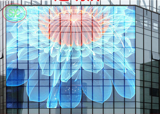 Bom preço Comércio 1R1G1B Transparente LED TV tela 1000mmx1000mm Tamanho da caixa on-line
