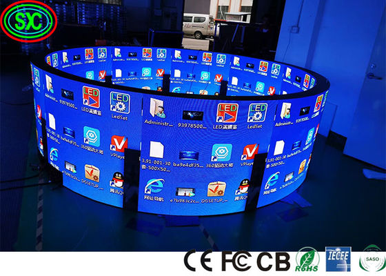 Bom preço P2 P4 SMD2121 1000nits Display LED flexível curvo 1R1G1B ecrã LED a cores inteiras on-line