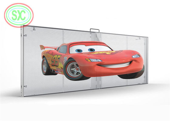 Material do gabinete Display LED transparente de alumínio com média sem falha de 1000 horas