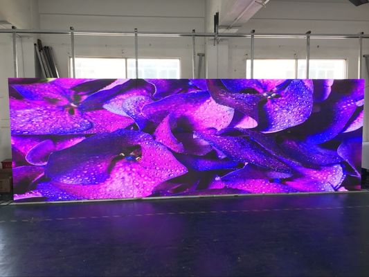 O diodo emissor de luz da fase seleciona a elevação do painel de exposição do diodo emissor de luz da cor do armário P3.91/P4.81 500 alugado refresca a taxa 3840hz com curvatura