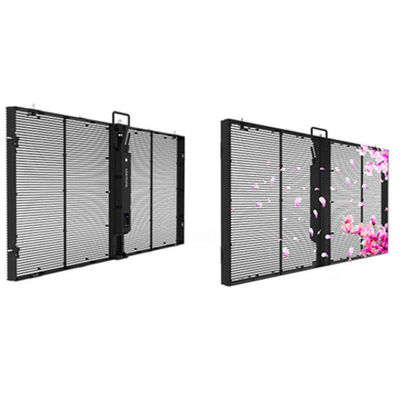 Bom preço P3.91-7.82mm Ecrã LED transparente a cores completas para publicidade interna on-line
