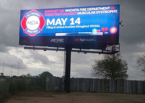 Quadro de avisos de propaganda exterior do diodo emissor de luz da cor p8 completa com o armário anticorrosivo conduzido exterior do ferro da exposição