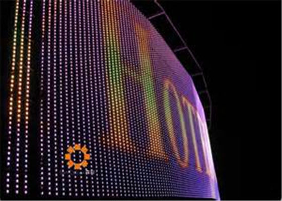 Bom preço Exposição de diodo emissor de luz exterior da cortina do pixel 37.5mm da cor completa para o estádio dos esportes on-line