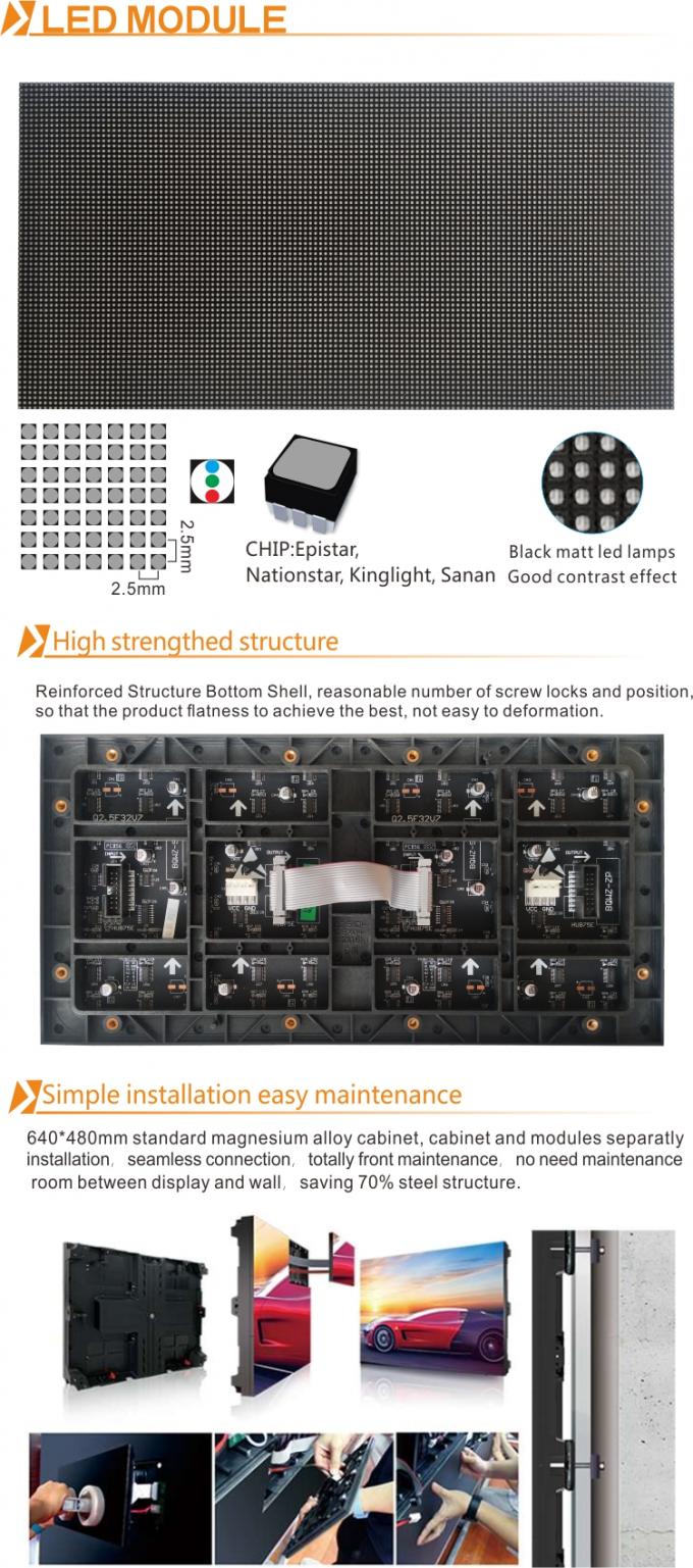 P2-32S M&oacute;dulo de exibi&ccedil;&atilde;o LED a cores interiores com acionamento constante e dimens&atilde;o do gabinete de 640*640mm 4